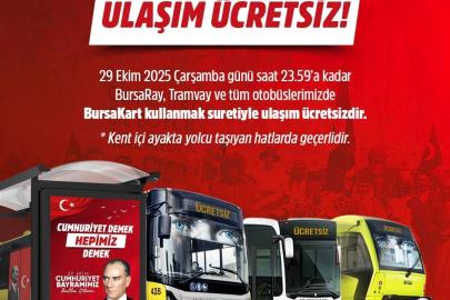 29 Ekim Cumhuriyet Bayramı’nda ulaşım ücretsiz