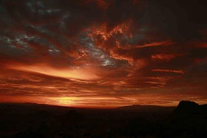 Afyonkarahisar’da gün doğumu manzarası mest etti