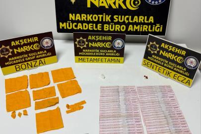 Akşehir’de uyuşturucu tacirlerine operasyon: 1 tutuklama