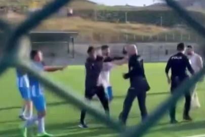 Amatör lig maçında çıkan tartışmayı polis biber gazıyla bastırdı
