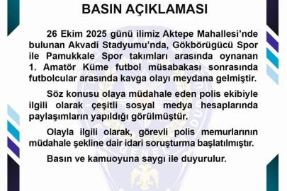 Amatör maçta polisin biber gazlı müdahalesiyle ilgili soruşturma başlatıldı