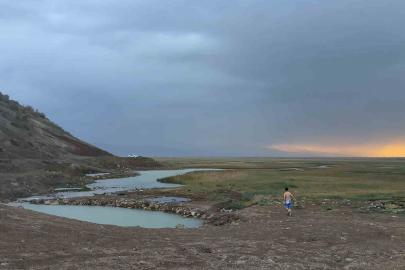 Aniden bastıran sağanak kaplıca keyfini böldü
