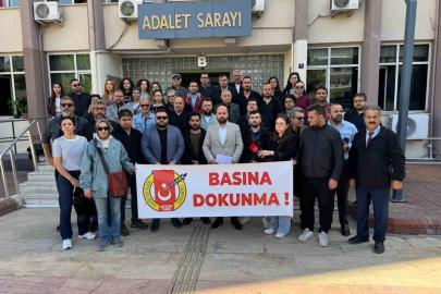 Aydın’da gazeteciler, meslektaşlarına destek için bir araya geldi