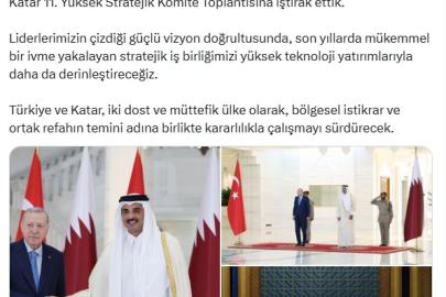 Bakan Kacır: "Türkiye ve Katar, bölgesel istikrar ve ortak refahın temini adına birlikte kararlılıkla çalışmayı sürdürecek"