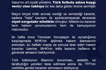 Başakşehir’den Galatasaray maçının hakemlerine sert tepki!