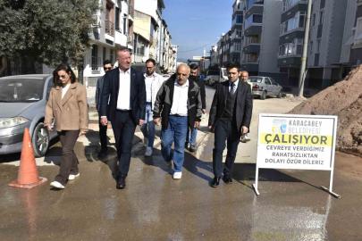 Başkan Karabatı Emirsultan’daki çalışmaları yerinde inceledi