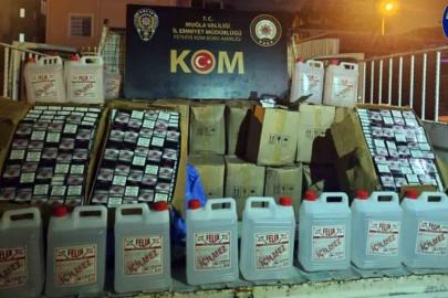 Bin 980 litre sahte şarap ele geçirildi