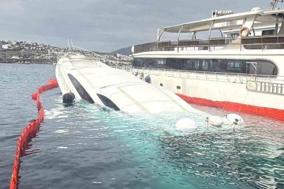 Bodrum’da 40 milyon TL’lik yat sulara gömüldü