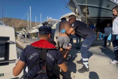 Bodrum’da gezi teknesinde yaralanan vatandaşa tıbbi tahliye