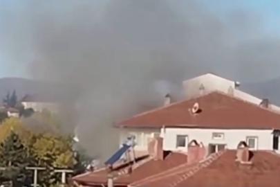 Bolu’da apartman dairesi alev alev yandı