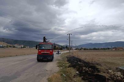 Bucak’ta arazi yangını