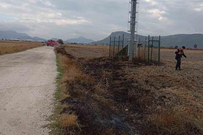 Burdur’da arazi yangını