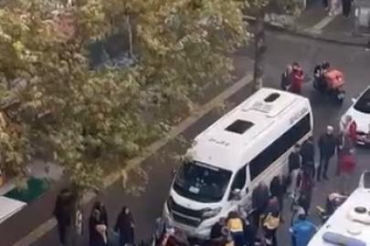 Bursa’da kaygan yolda dengesini kaybeden kurye düştü