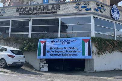 Bursa’nın ünlü balıkçısı, 5 restoranın 1 aylık hasılatını Gazze’ye bağışlayacak