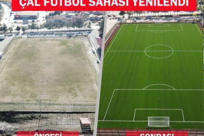Çal’a modern futbol sahası kazandırıldı