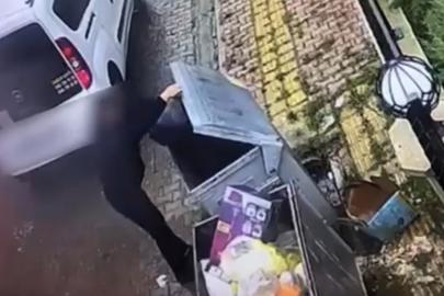 Çöp konteyneri içinde uyuşturucu teslimatı kameraya yansıdı: 4 kişi 6 bin 937 hapla yakalandı