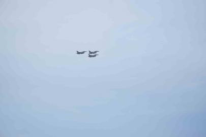 Çorum’da prova uçuşu yapan savaş uçakları nefes kesti