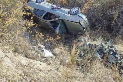 D100’de otomobil şarampole yuvarlandı: 1 yaralı