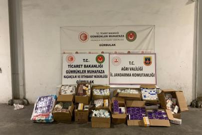 Doğubayazıt’ta tırın dorsesinde binlerce kutu kaçak ilaç bulundu