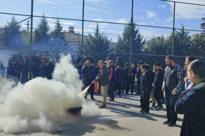 Elazığ’da öğrencilere yangın eğitimi