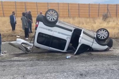 Erzincan’da takla atan araçtaki 4 kişi yaralandı