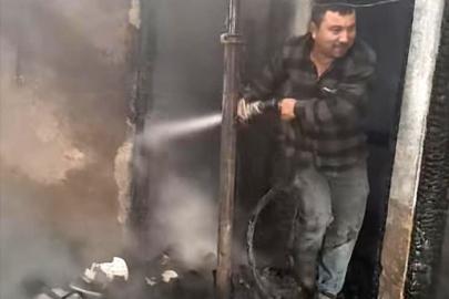 Giresun’da yıldırım düşmesi sonucu evde yangın çıktı, cami hasar gördü