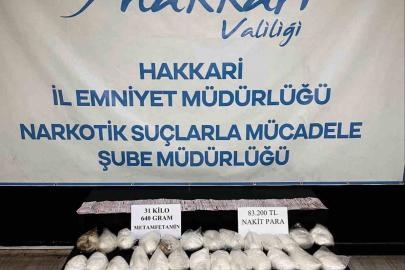 Hakkari’de 31 kilo uyuşturucu ele geçirildi