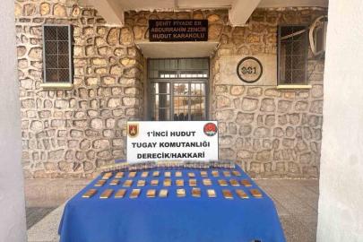 Hakkari’de 36 kilo sarma altın ele geçirildi