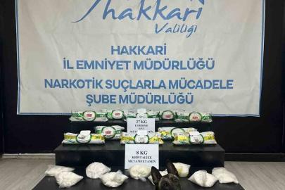 Hakkari’de 43 kilo uyuşturucu ele geçirildi