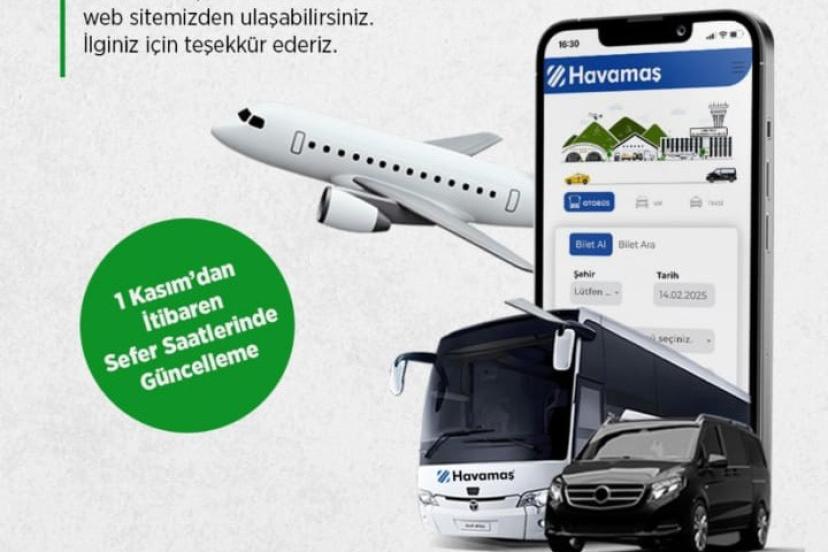 Havamaş’ta sefer saatleri güncellendi