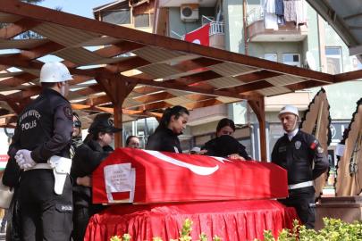 Hayatını kaybeden polis memuru son yolculuğuna uğurlandı