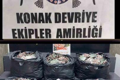 İzmir’de 42 bin 500 adet uyuşturucu hap ele geçirildi