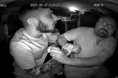 İzmir’de taksi şoförünün darbedildiği anlar kamerada