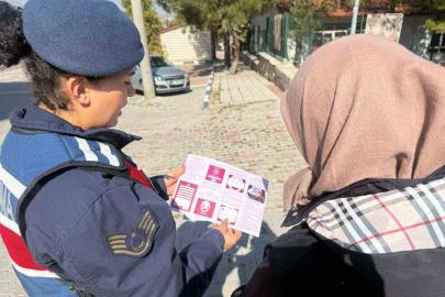 Jandarmanın kadına şiddetle mücadele etkinliği sürüyor
