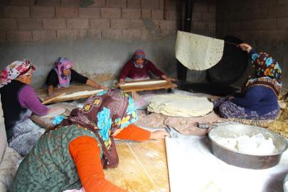Kahramanmaraş’ta imece geleneğiyle kış hazırlığı devam ediyor