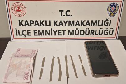 Kapaklı’da yakalanan zehir taciri tutuklandı