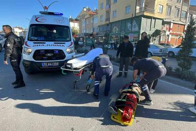 Karaman’da otomobilin çarptığı kadın yaralandı