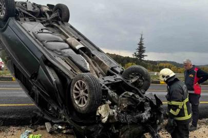 Kastamonu’da takla atan hafif ticari aracın sürücüsü yaralandı