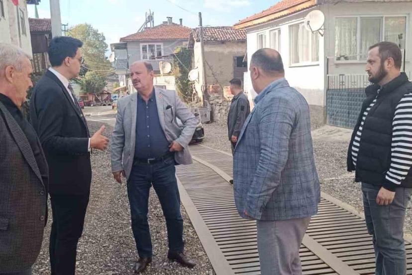 Kaymakam Kara, Karaköy’de çalışmalarını yerinde inceledi