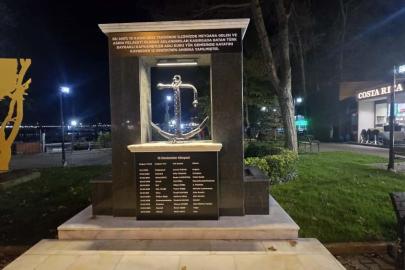 Kdz. Ereğli’de hayatını kaybeden 12 denizci anısına anıt yapıldı