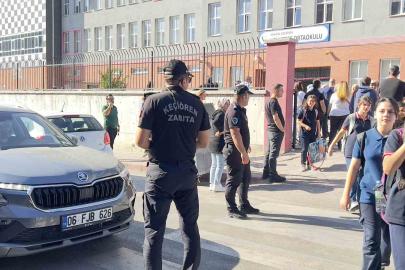 Keçiören zabıtasından okul önlerinde güvenli ulaşım seferberliği