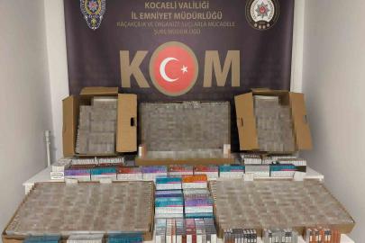 Kocaeli’de 41 bin 880 adet dolu makaron ele geçirildi