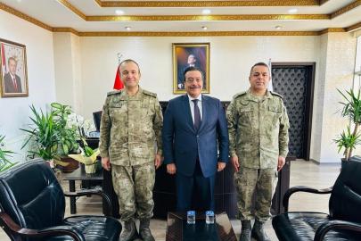 Komutanlardan Kaymakam Atilla’ya nezaket ziyareti