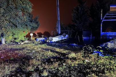 Kontrolden çıkan otomobil takla attı; 2 yaralı