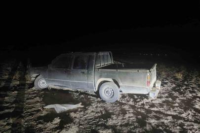 Kontrolden çıkan pikap şarampole girdi: 2 yaralı