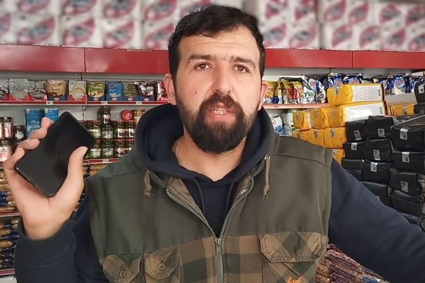 Köpek sandığı ayıyı cep telefonu ile görüntüledi,  ‘koca oğlan’ diye seslendi