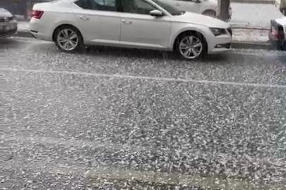 Kovancılar ilçesinde dolu yağışı  etkili oldu