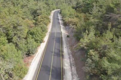 Lapseki’de sıcak asfalt çalışması biten yol trafiğe açıldı