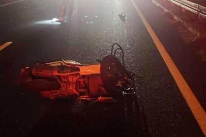 Manisa’da devrilen motosikletin sürücüsü hayatını kaybetti