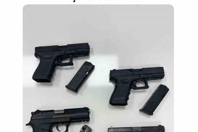 Mardin’de araçta 4 ruhsatsız tabanca ele geçirildi